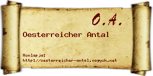 Oesterreicher Antal névjegykártya
